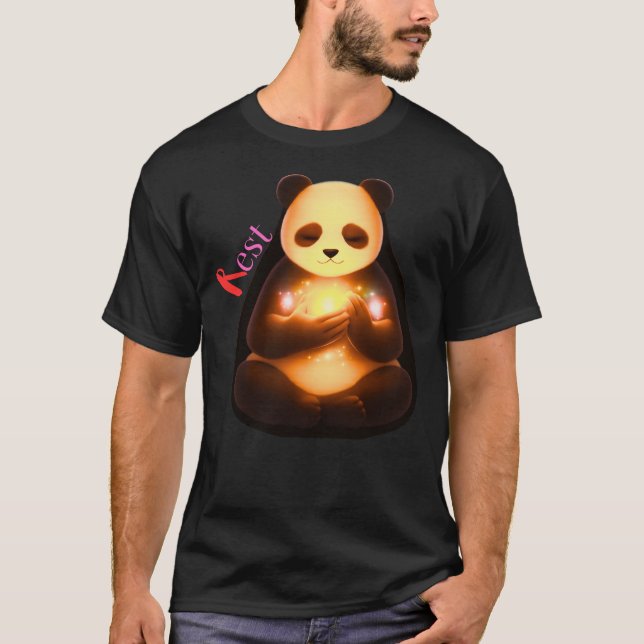 Gentle Healing Calm Panda Emotional Comfort T-Shirt (Vorderseite)