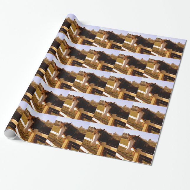 Gentle Horse White Blaze Geschenkpapier (Ungerollt)
