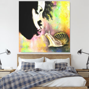 Gentle Kiss Canvas Print - Malerei Leinwanddruck