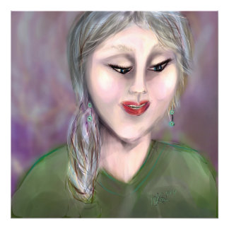 Gentle Knowing Modern Feminine Portrait Wall Art Fotodruck