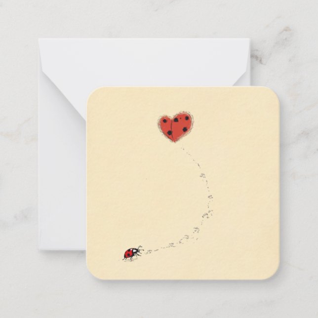 Gentle Ladybug Whisper | naturgemäß Inspiriert Mitteilungskarte (Vorderseite)
