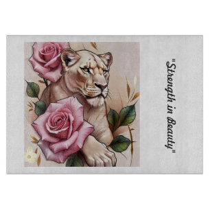 "Gentle Lioness Embrace" Schneidebrett