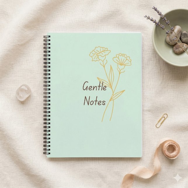 Gentle Notes Minimal Aesthetic Notebook Notizbuch (Soft and minimal notebook. Perfect for gentle thoughts, journaling, and everyday writing.)