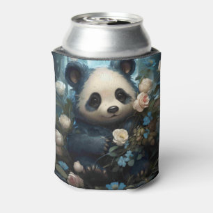 Gentle Panda Bear zwischen Dschungel-Rose Dosenkühler