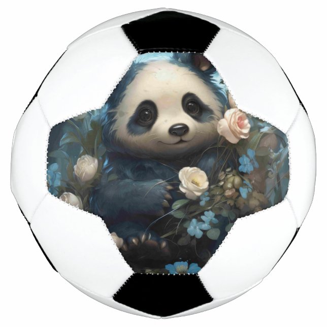 Gentle Panda Bear zwischen Dschungel-Rose Fußball (Vorderseite)