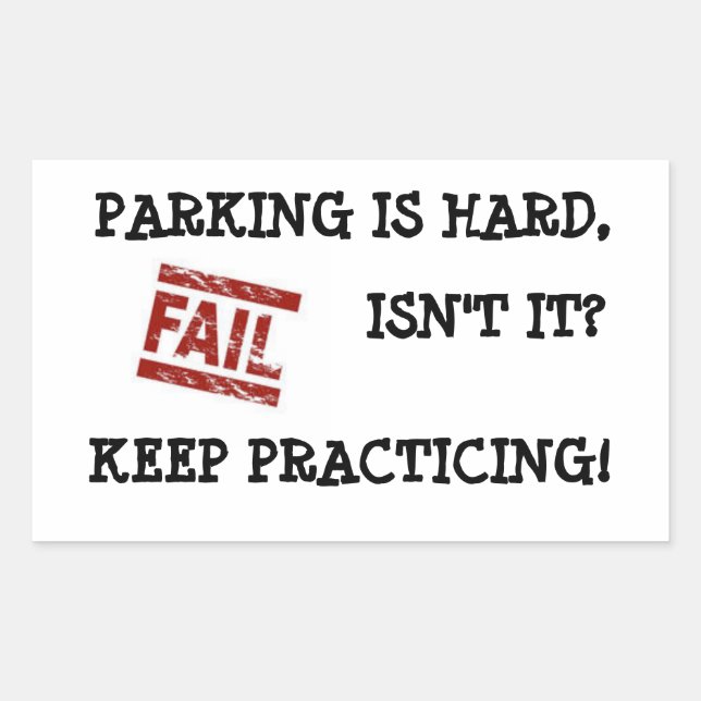 Gentle Parking Förderung Rechteckiger Aufkleber (Vorderseite)