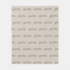 Gentle Repeated Word Pattern Cozy, Calm & Soft Fleecedecke