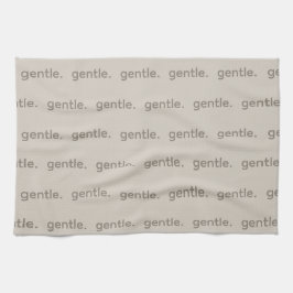 Gentle Repeated Word Pattern Cozy, Calm & Soft Geschirrtuch