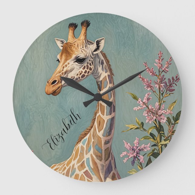 Gentle Riant Personalisiert Große Wanduhr (Vorderseite)