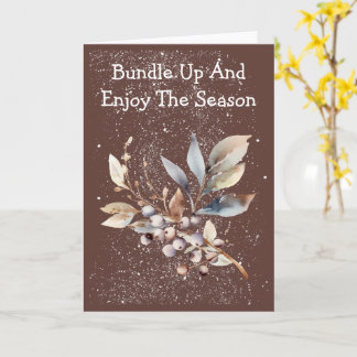 Gentle Snowfall Florals Winter Card Karte