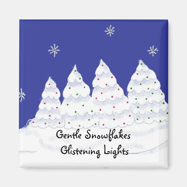 Gentle Snowflakes GListen Lights Magnet (Vorne)