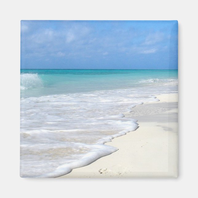 Gentle Surf White Sand Beach Magnet (Vorne)