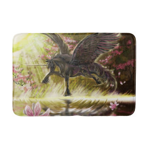 Gentle Touch~winged unicorn Badematte