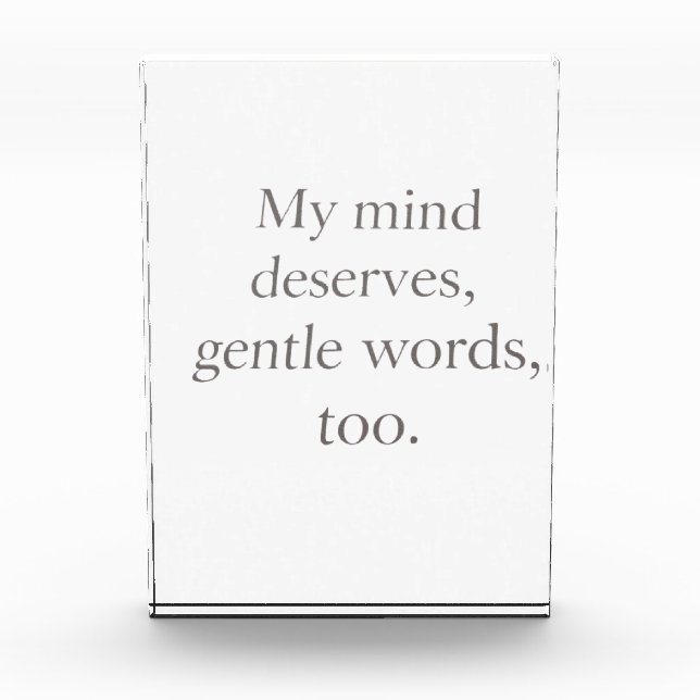 Gentle Words Self-Care Quote  Fotoblock (Vorderseite)