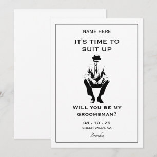 Gentleman Anzug Trauzeuge Einladung