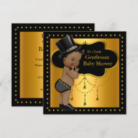 Gentleman Baby Shower Niedlich Boy Tophat Ethnisch