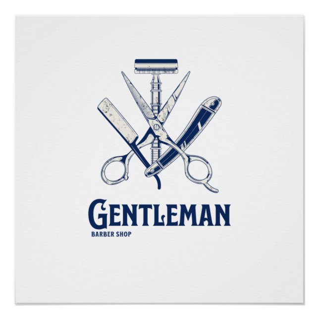 Gentleman Barber Shop Poster (Vorderseite)