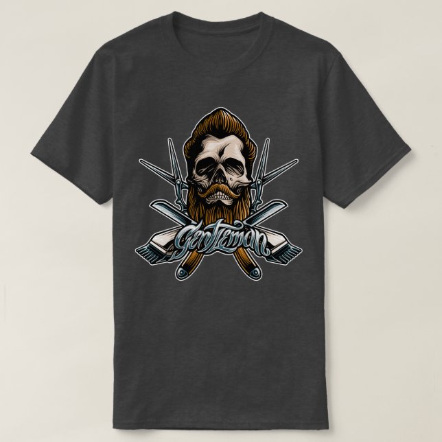 Gentleman Barber Skull T-Shirt (Design vorne)