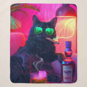 Gentleman Cat Drinking Whiskey   Funny Bar Sherpadecke