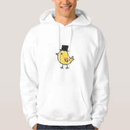 Gentleman Chick Illustration Hoodie