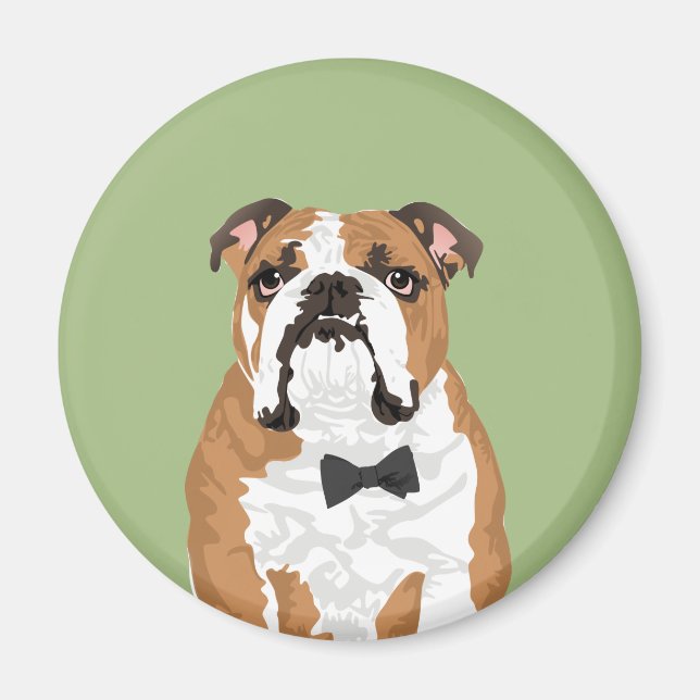 Gentleman English Bulldog Magnet pour Amoureux de  (Devant)