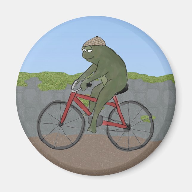 Gentleman Frog auf einem Fahrradmagnet Magnet (Vorne)