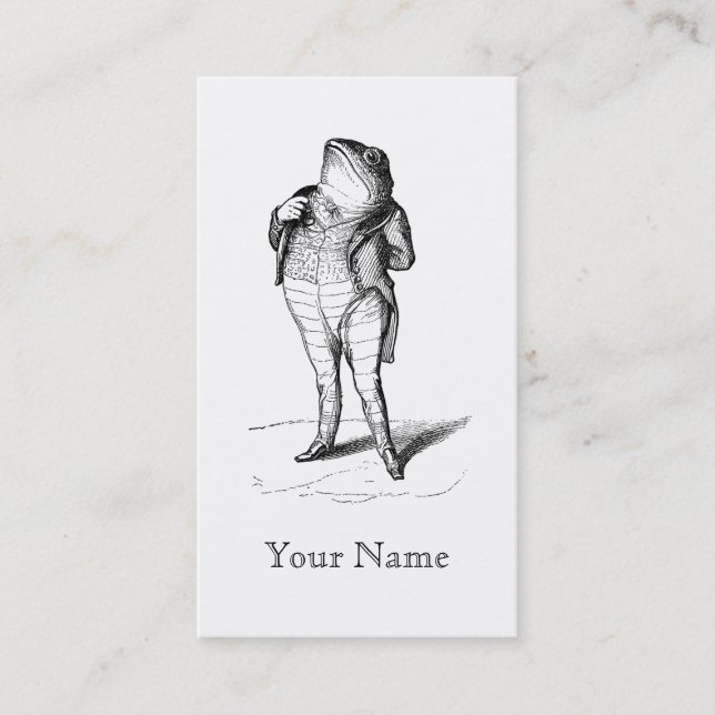 Gentleman Frosch in Coat Schwänze Visitenkarte (Vorderseite)