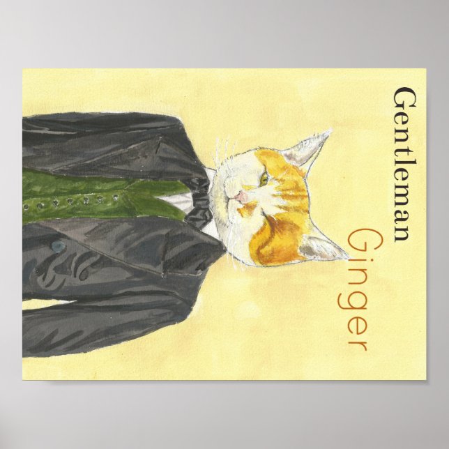 Gentleman Ginger Cat Poster (Vorne)