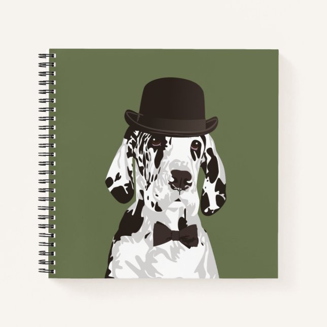 Gentleman Great Dane Dog for Dog Lovers Notizbuch (Vorderseite)