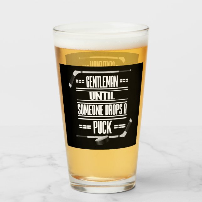 Gentleman Ice Hockey Spaß Glas (Vorne (Gefüllt))