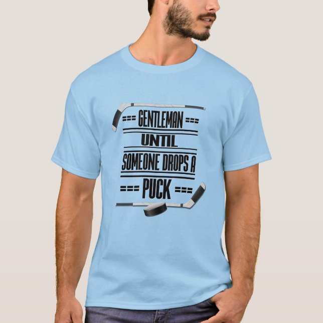 Gentleman Ice Hockey Spaß T-Shirt (Vorderseite)