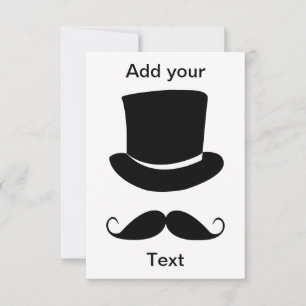Gentleman Mustache Einladung