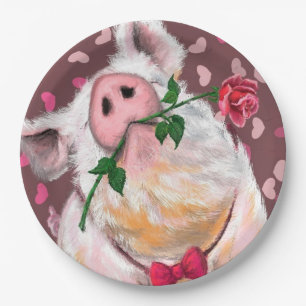Gentleman Pig - Romantic - Funny Pappteller