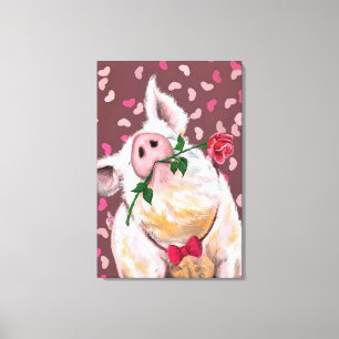 Gentleman-Schwein Leinwanddruck