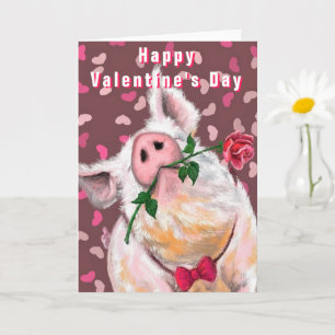 Gentleman Schwein - Spaß - Frohen Valentinstag Karte