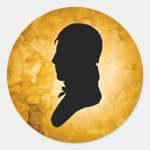 "Gentleman Silhouette auf Gold" Aufkleber
