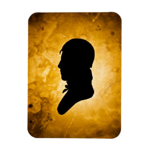 "Gentleman Silhouette on Gold" Premium-Magnet Magnet