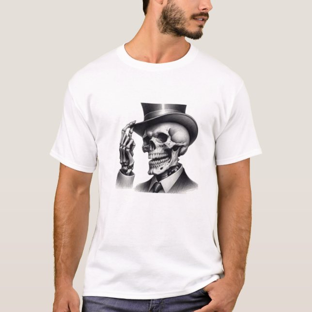 "Gentleman Skeleton T-Shirt" 💀 T-Shirt (Vorderseite)
