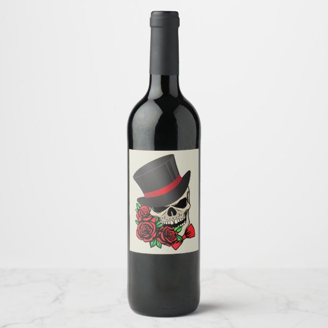 Gentleman Skull Weinetikett (Vorderseite)