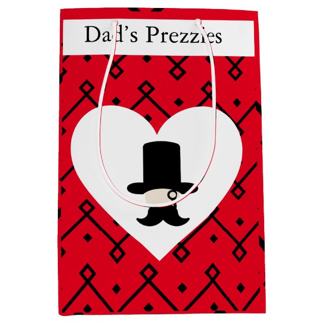 Gentleman's Editable Vatertag Geschenktasche Mittlere Geschenktüte (Vorderseite)