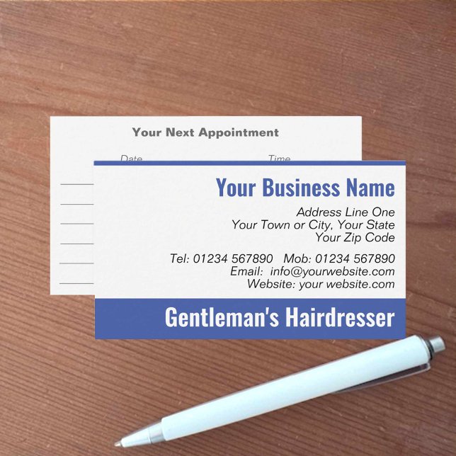 Gentleman's Haarbressers Terminkarte Visitenkarte (Von Creator hochgeladen)