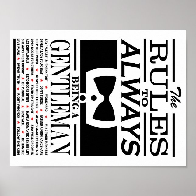 Gentleman's Poster (Vorne)