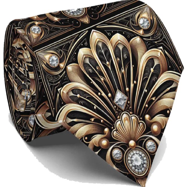 Gentleman's Tie | Art Deco Faux Diamond Neck Ties Krawatte (Von Creator hochgeladen)