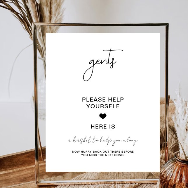 Gentlemen Badezimmer Compliments Wedding Party Poster (Von Creator hochgeladen)