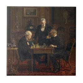 Gentlemen Playing a Game of Schach (Thomas Eakins) Fliese