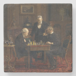 Gentlemen Playing a Game of Schach (Thomas Eakins) Steinuntersetzer