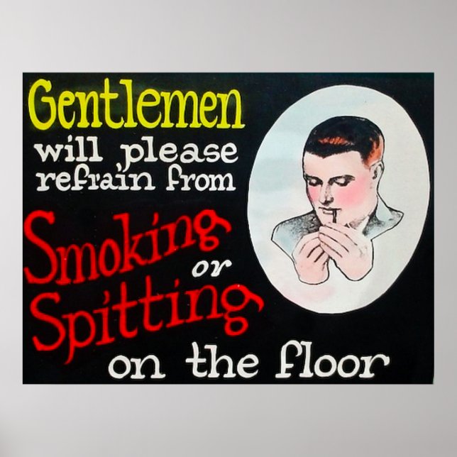 Gentlemen werden bitte vom Rauchen absehen Poster (Vorne)
