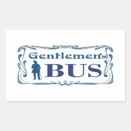 GENTLEMENS BUSHALTER RECHTECKIGER AUFKLEBER