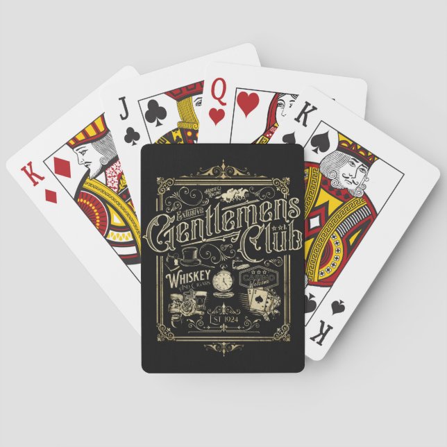 Gentlemen's Club Retro Spielkarten (Rückseite)