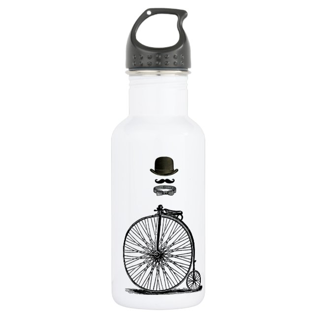 Gentlemes Penny-Farthing Edelstahlflasche (Vorderseite)